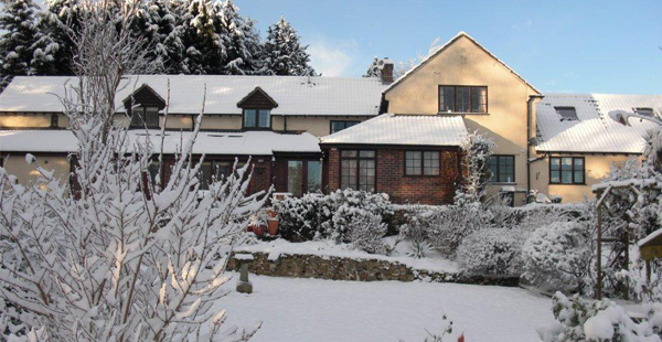 Yew Tree Cottage in Winter